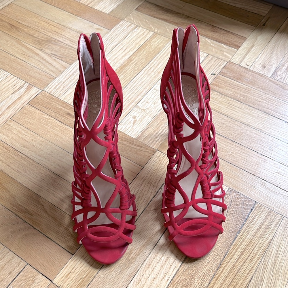 Vince Camuto Red Strappy Heels